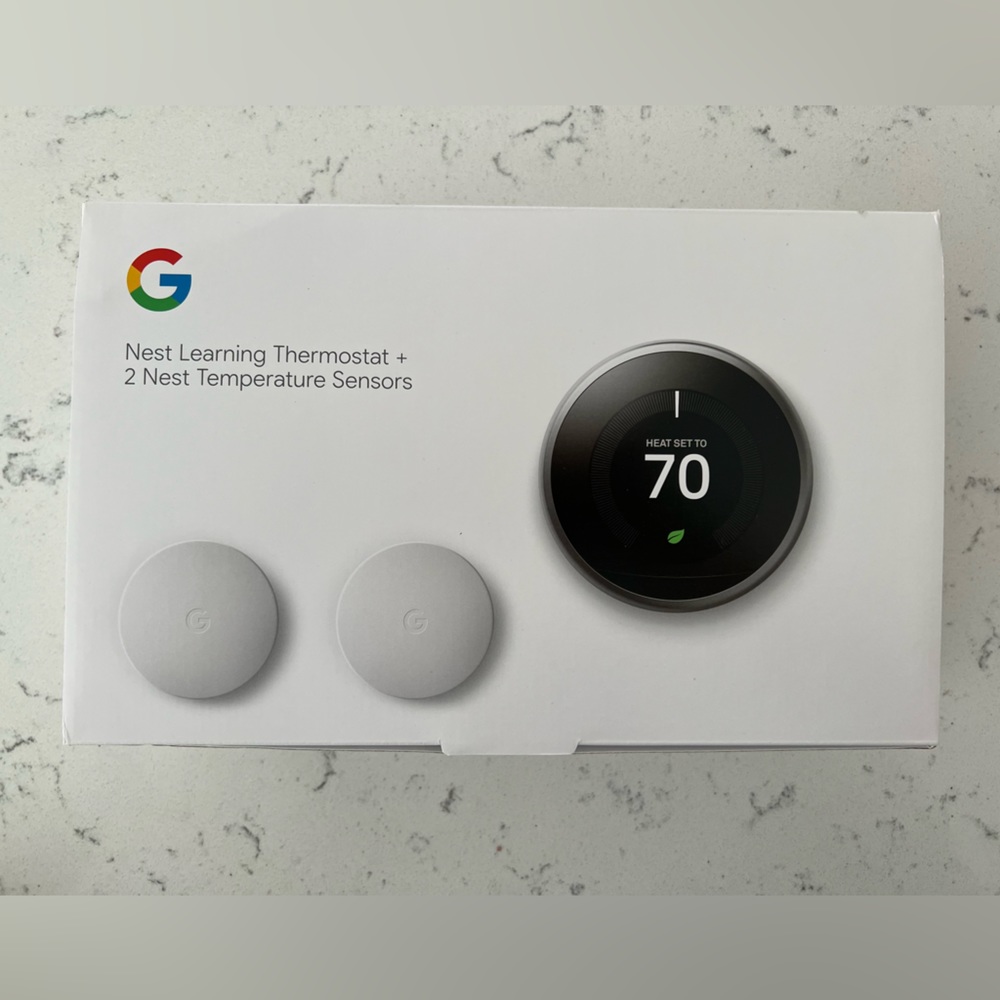 Google Nest Learning Thermostat with 2 Temperature Sensors